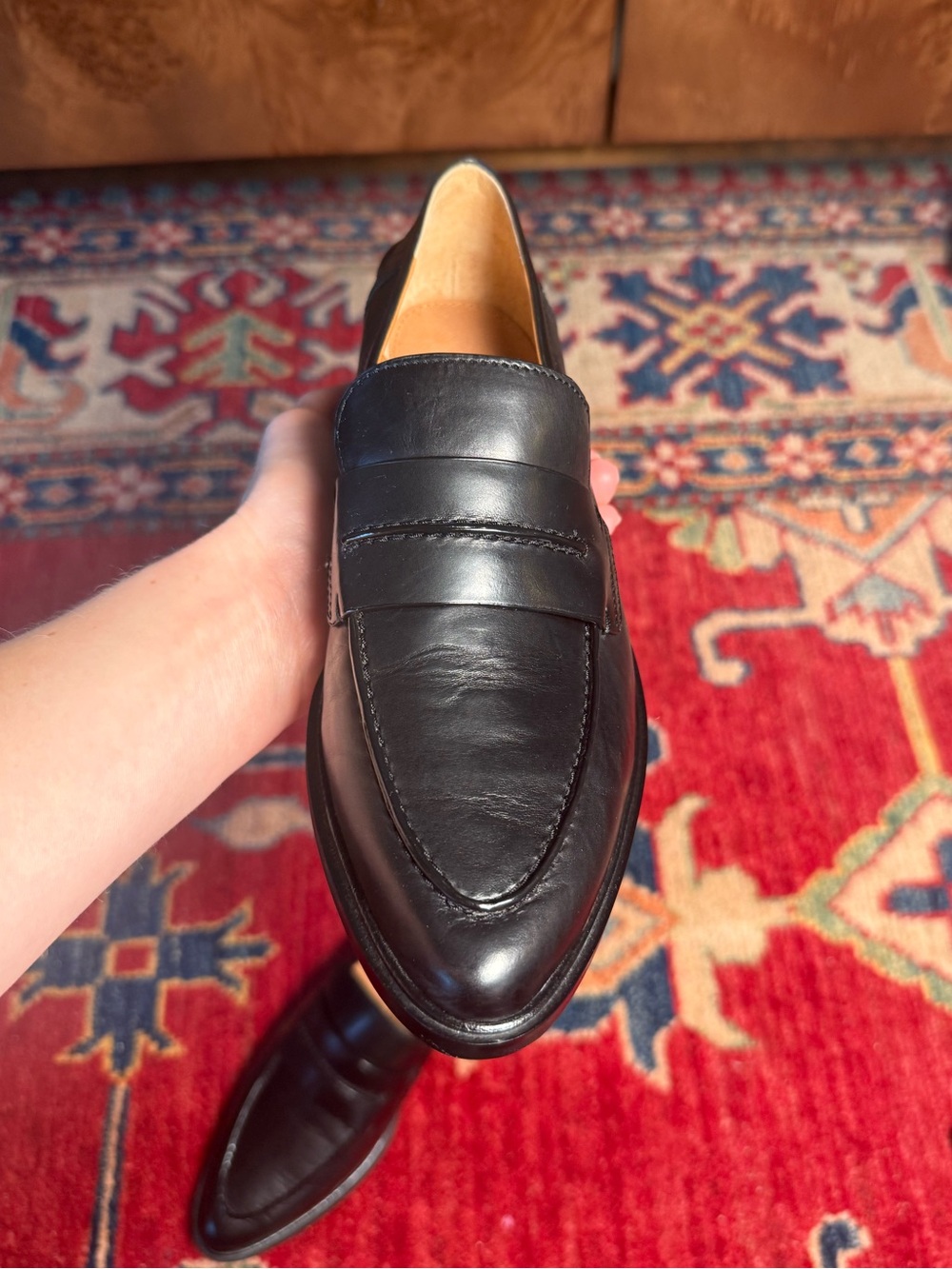 SARTO By Franco Sarto Black Leather Penny Loafers - Picture 8 of 16